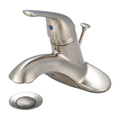 Olympia Faucets Single Handle Lavatory Faucet, Centerset, Brushed Nickel, Flow Rate (GPM): 1.2 L-6262H-BN